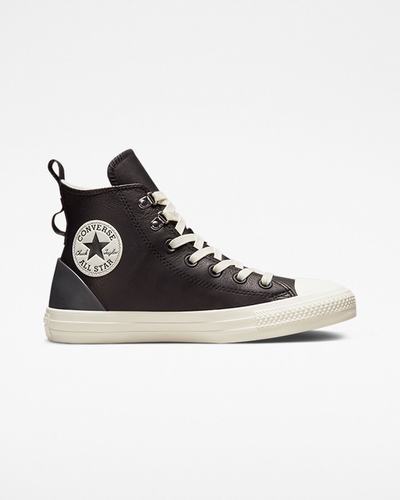 Converse Chuck Taylor All Star Leather Hike Superge Ženske Črne | Slovenija-58172