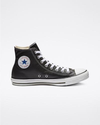 Converse Chuck Taylor All Star Leather Superge Ženske Črne | Slovenija-59083