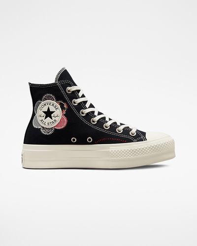 Converse Chuck Taylor All Star Lift Superge Ženske Črne Rdeče | Slovenija-15763