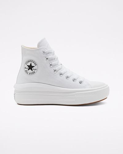 Converse Chuck Taylor All Star Move Superge Ženske Bele Bež Bele Črne | Slovenija-40321