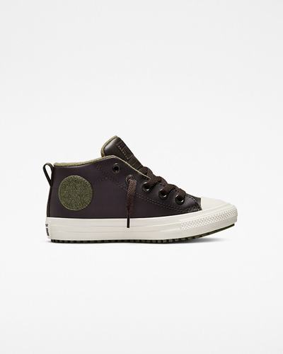 Converse Chuck Taylor All Star Street Boot Leather Superge Fantje Rjave | Slovenija-93801