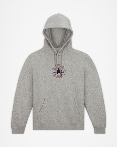 Converse Go-To Chuck Taylor Patch Standard Fit Pullover Puloverji s Kapuco Moški Sive | Slovenija-41350