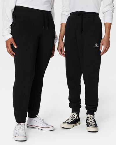 Converse Go-To Embroidered Star Chevron Standard Fit Fleece Jogger Ženske Črne | Slovenija-62384