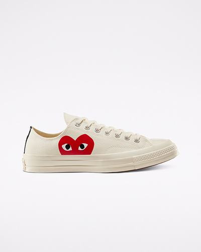 Converse x Comme des Garçons PLAY Chuck 70 Superge Ženske Bele Rdeče | Slovenija-09532