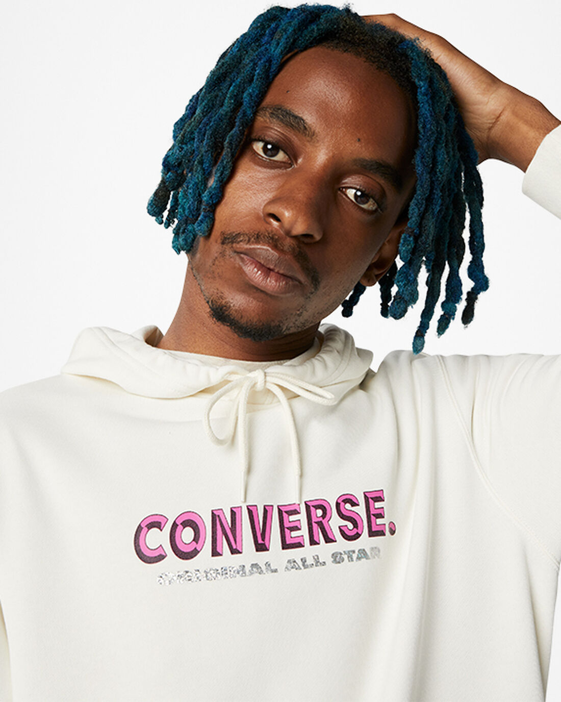 Converse Bold Word Pullover Puloverji s Kapuco Moški Bež | Slovenija-27054