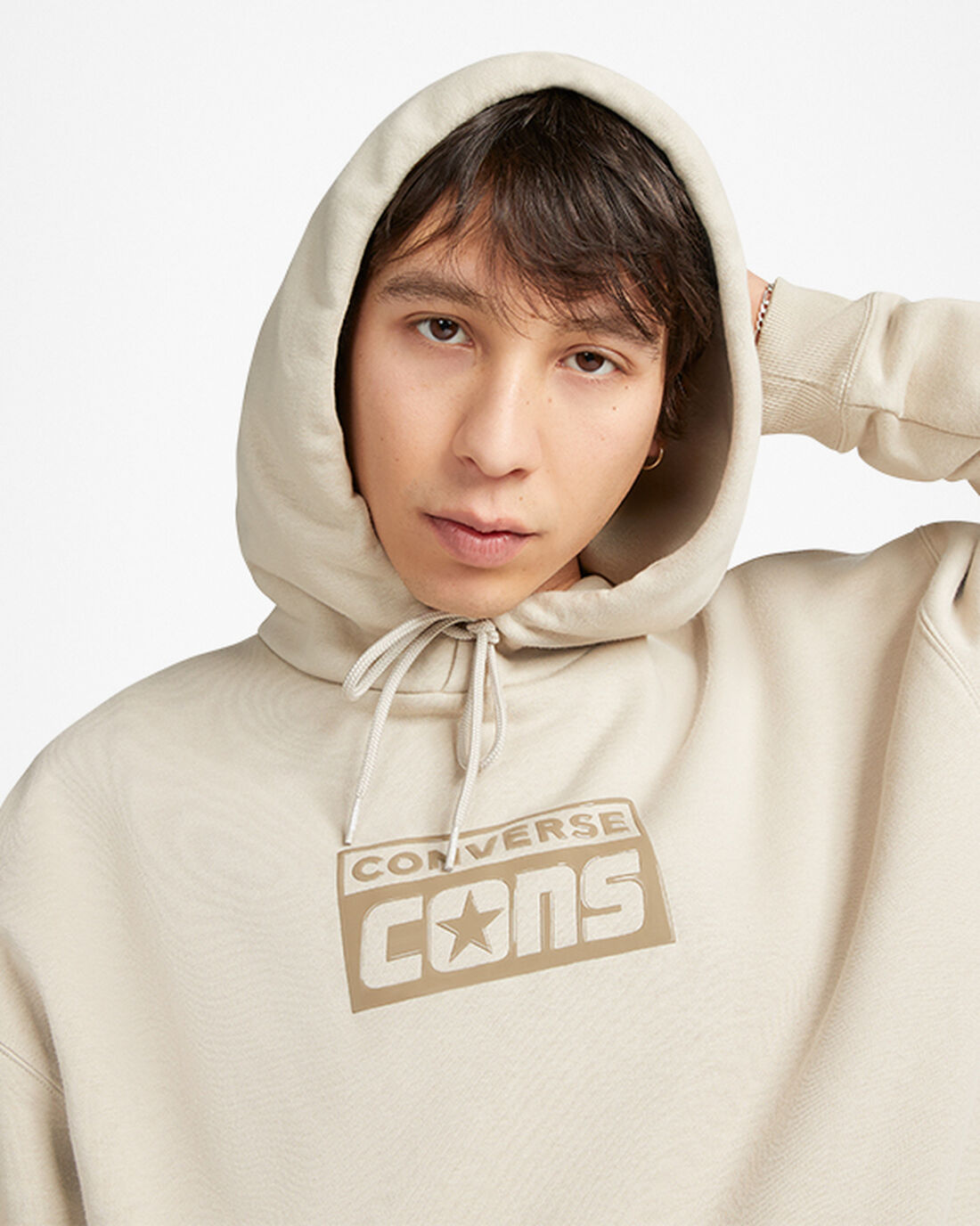 Converse CONS Fleece Pullover Puloverji s Kapuco Moški Sive | Slovenija-45268