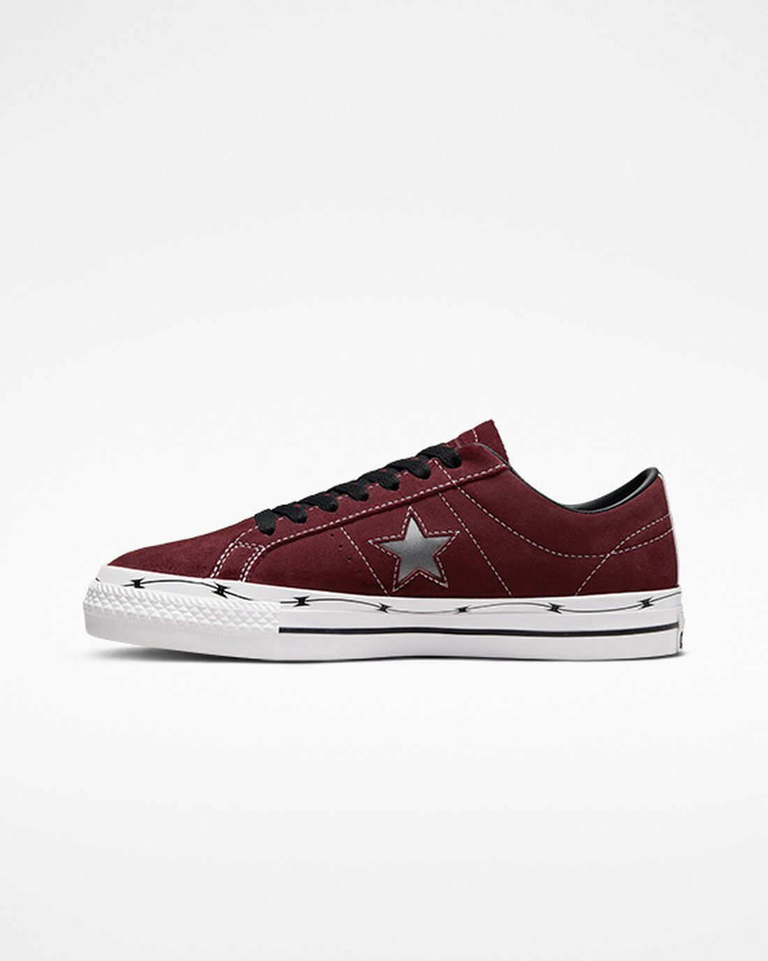 Converse CONS One Star Pro Razor Wire Čevlji Skate Ženske Temno Bordo Črne Bele | Slovenija-10953