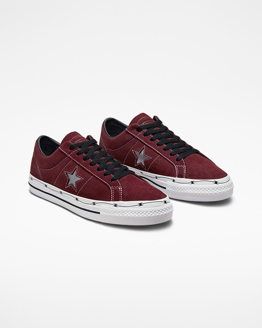 Converse CONS One Star Pro Razor Wire Čevlji Skate Ženske Temno Bordo Črne Bele | Slovenija-10953