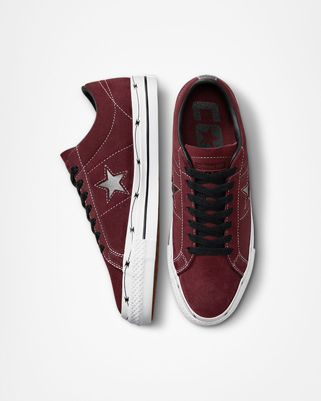 Converse CONS One Star Pro Razor Wire Čevlji Skate Moški Temno Bordo Črne Bele | Slovenija-50246