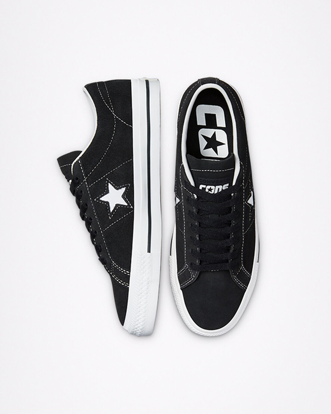 Converse CONS One Star Pro Suede Čevlji Skate Moški Črne Bele | Slovenija-21304