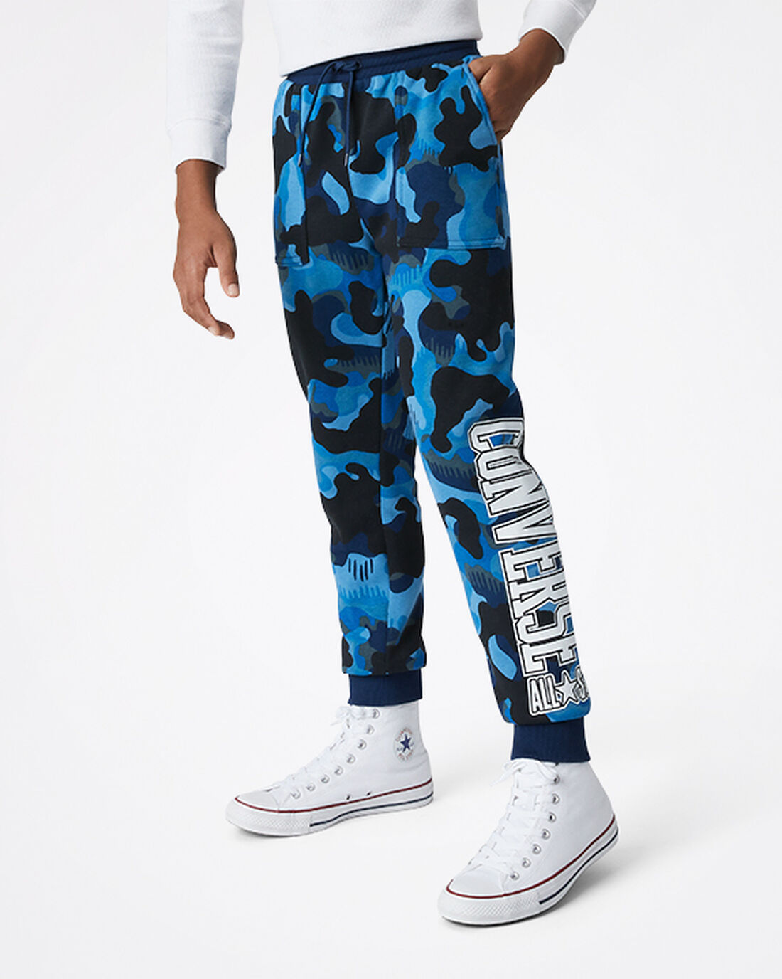 Converse Camo Jogger Hlače Fantje Temno Modre | Slovenija-96483