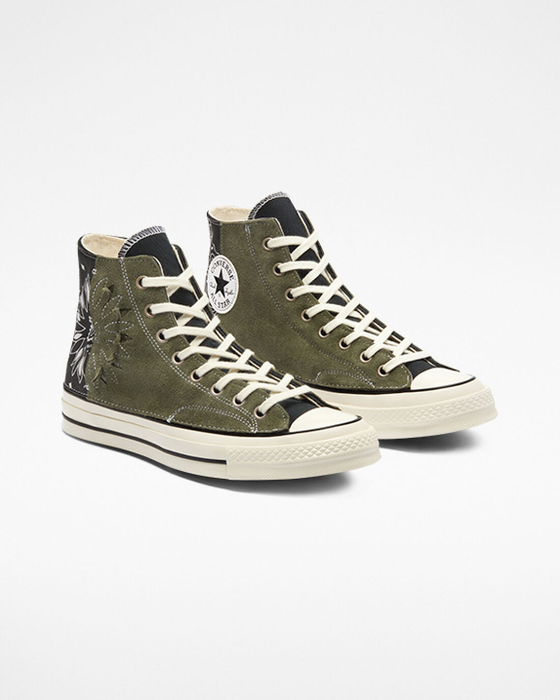 Converse Chuck 70 LTD Paisley Suede Superge Ženske Črne Zelene | Slovenija-02134