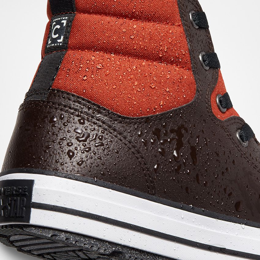 Converse Chuck Taylor All Star Berkshire Boot Water Resistant Zimski Čevlji Ženske Rjave Oranžne Črne | Slovenija-26083