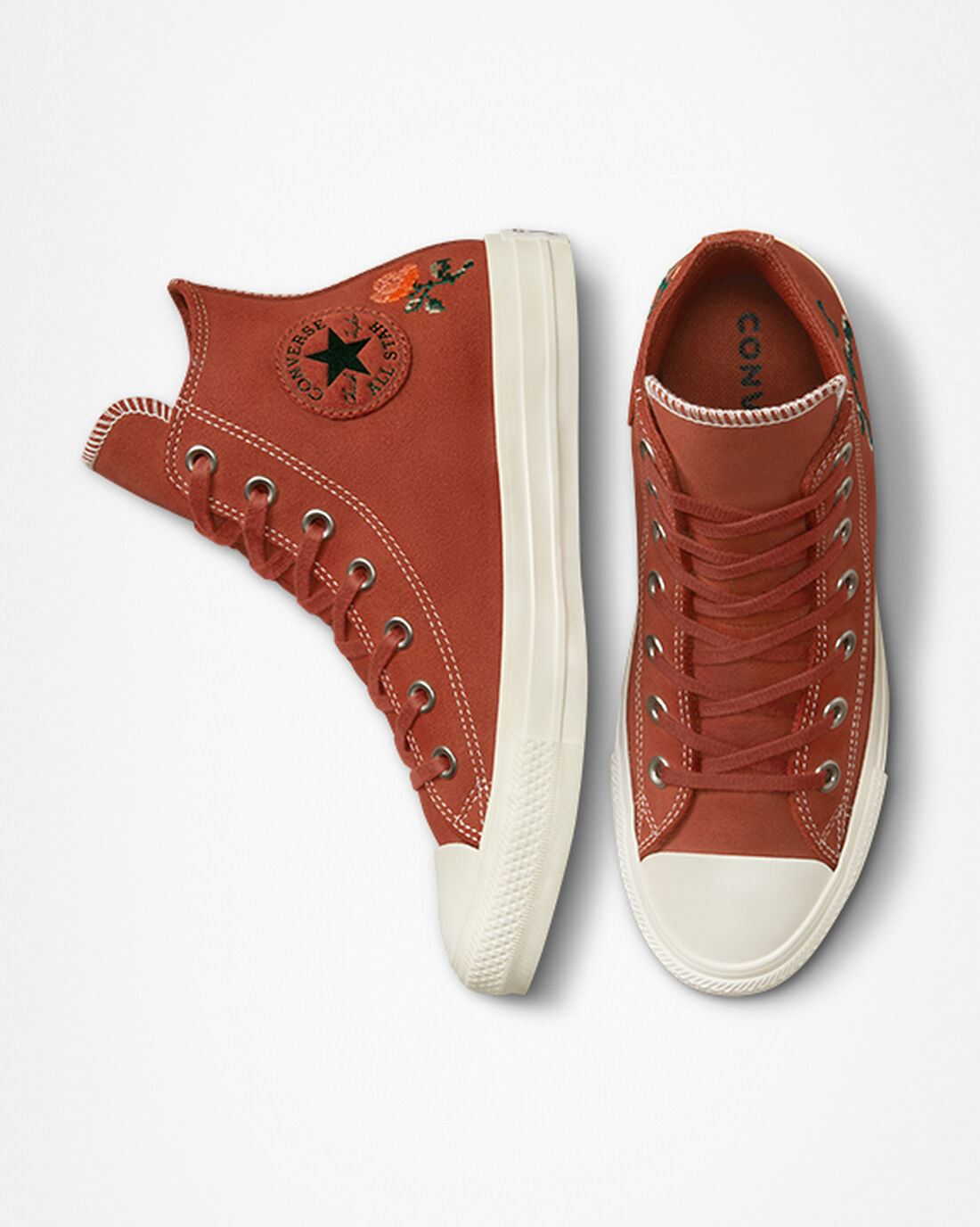 Converse Chuck Taylor All Star Embroidered Roses Superge Ženske Oranžne | Slovenija-48970