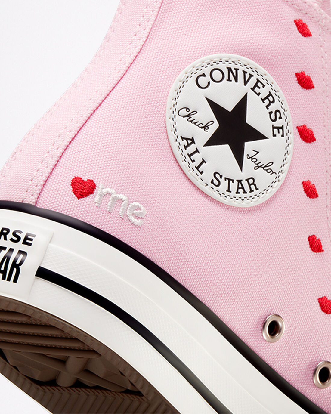 Converse Chuck Taylor All Star Embroidered Lips Superge Ženske Roza Bele | Slovenija-87534