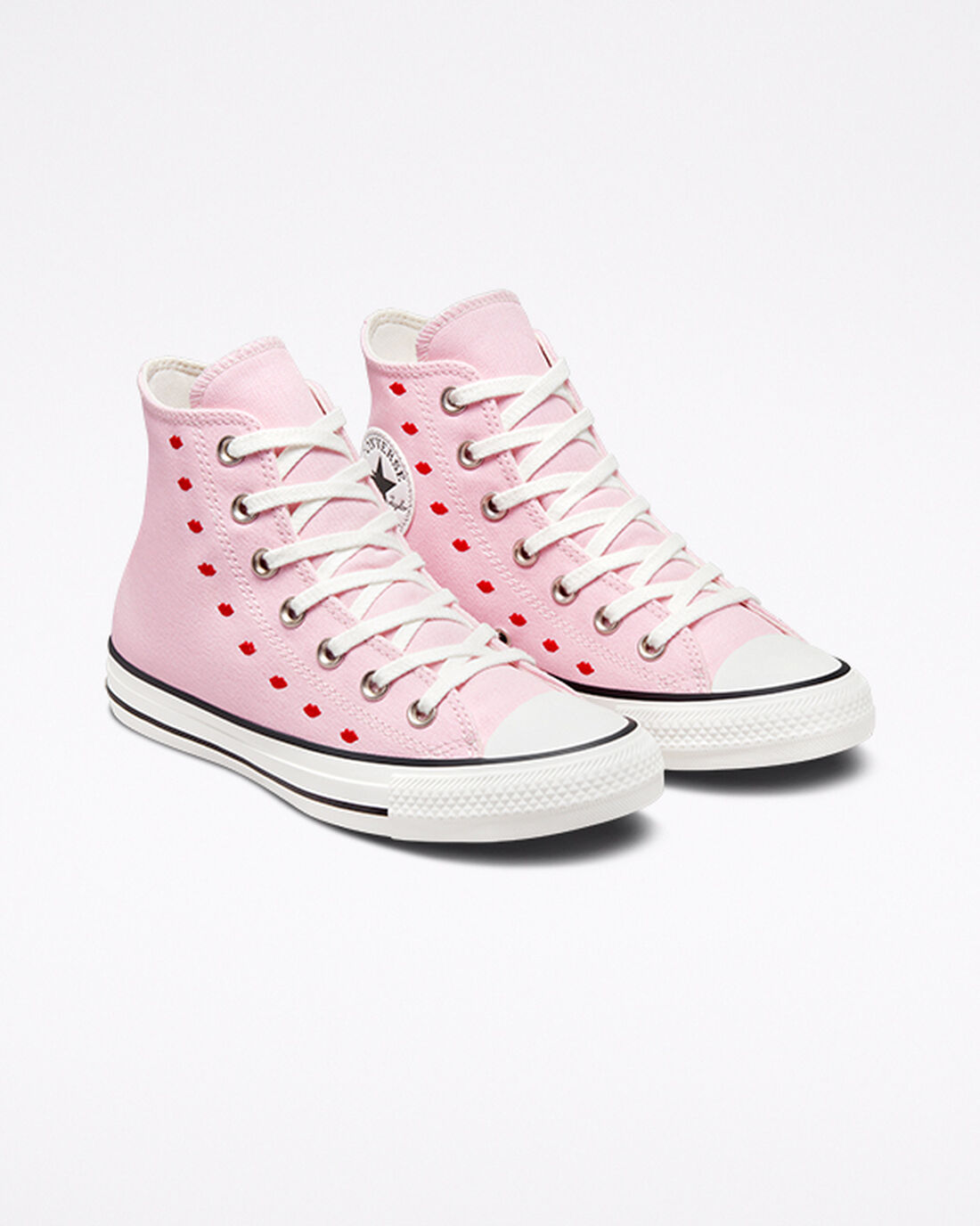 Converse Chuck Taylor All Star Embroidered Lips Superge Ženske Roza Bele | Slovenija-87534