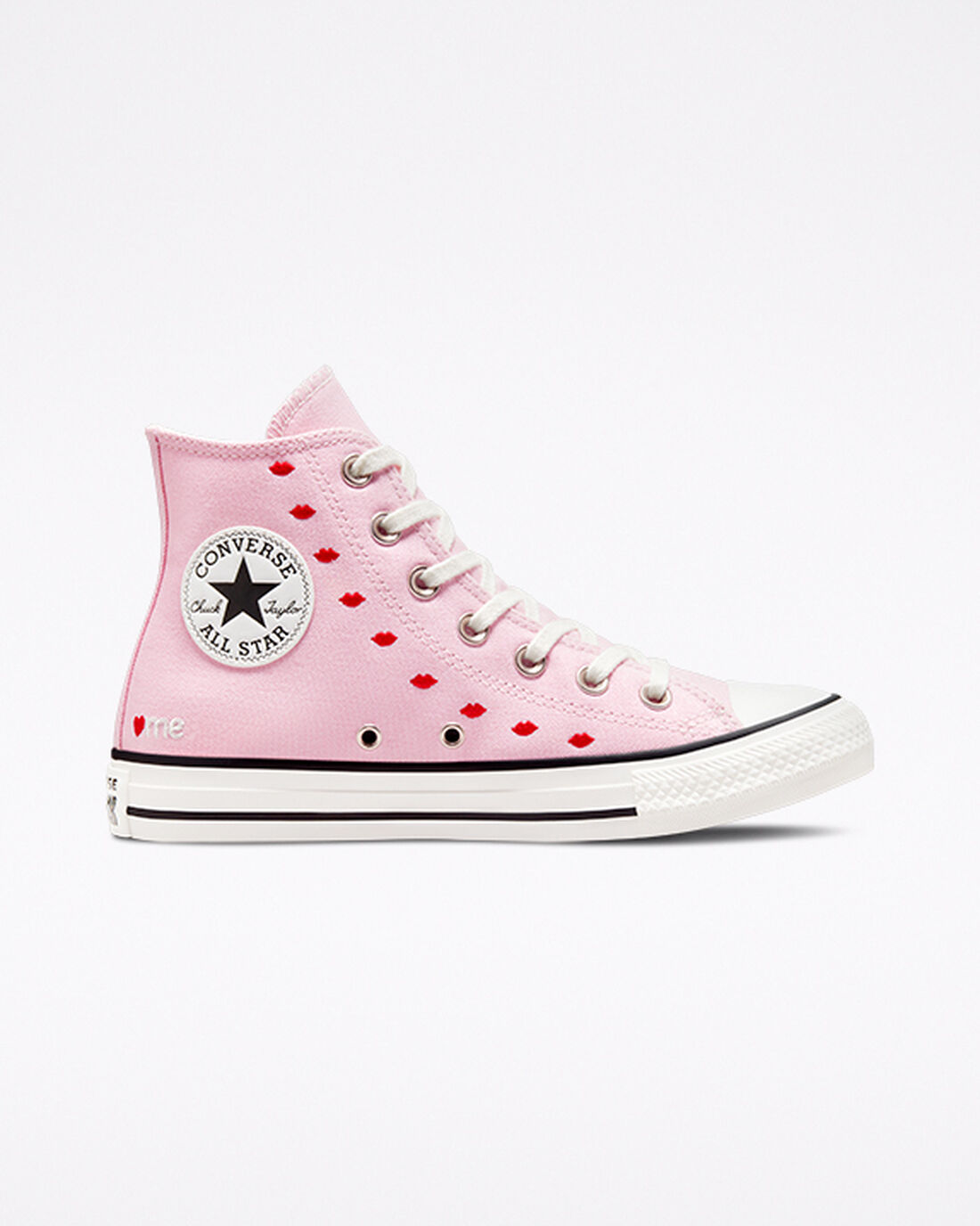 Converse Chuck Taylor All Star Embroidered Lips Superge Ženske Roza Bele | Slovenija-87534