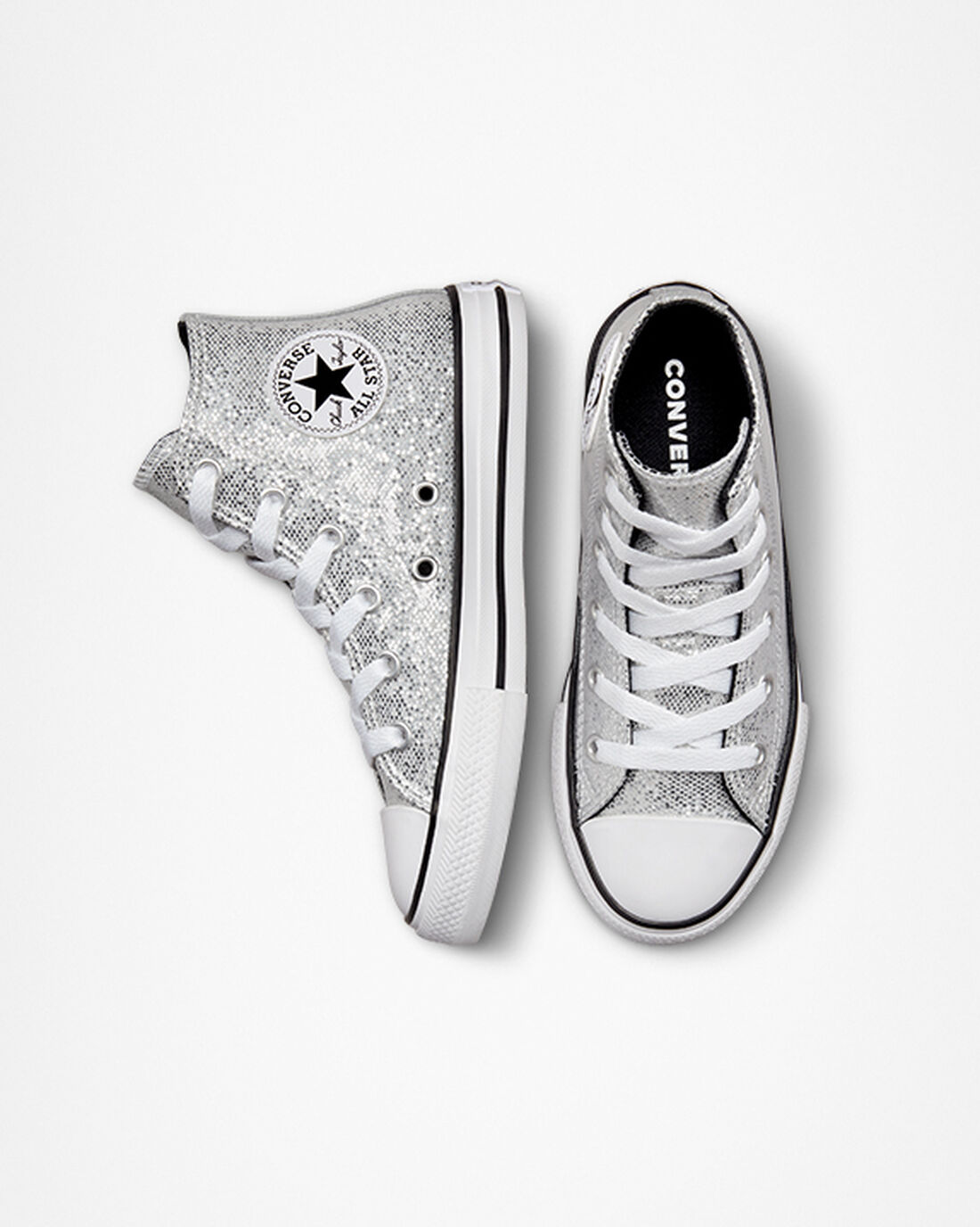 Converse Chuck Taylor All Star Glitter Superge Dekleta Srebrne Sive Črne | Slovenija-17285