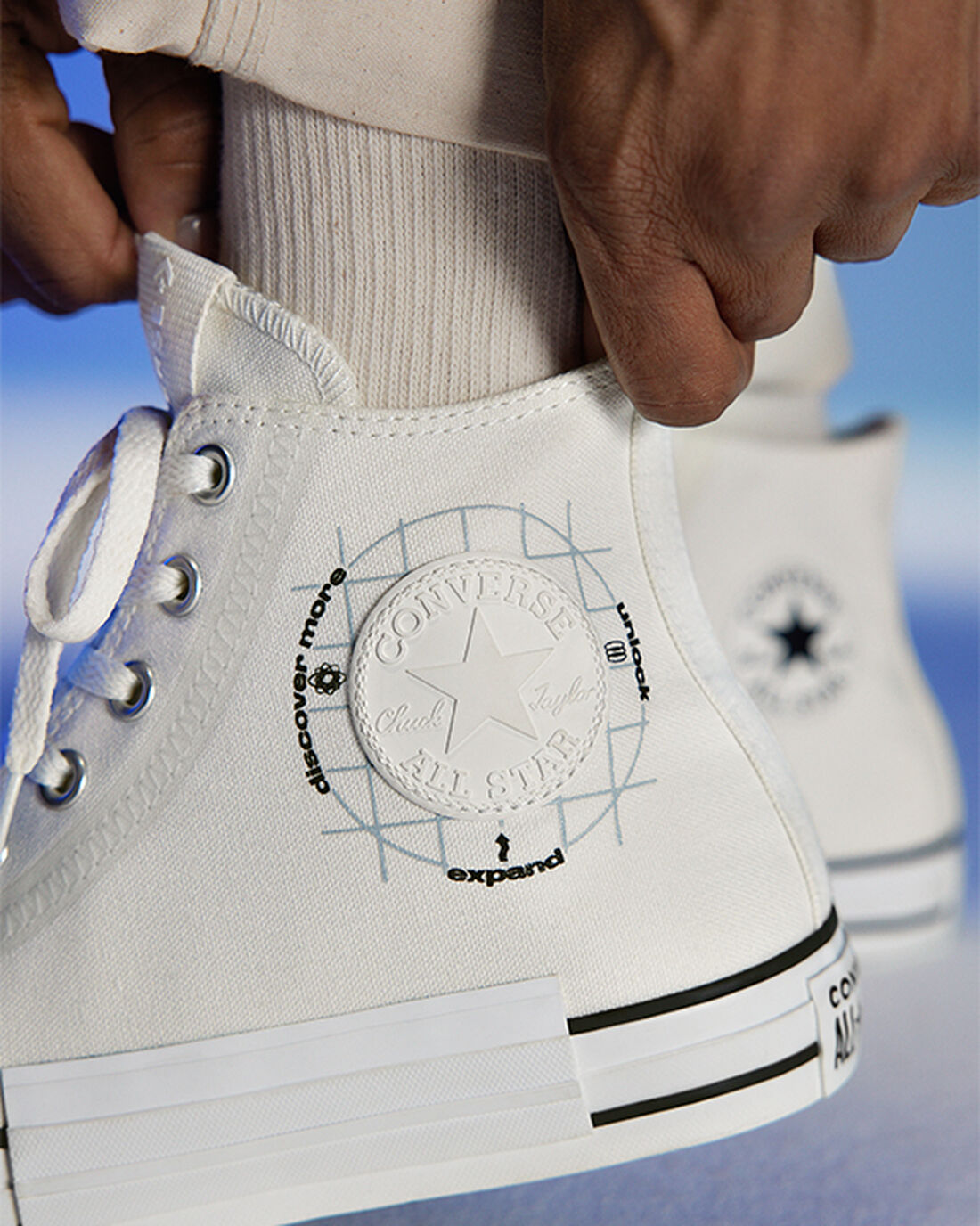 Converse Chuck Taylor All Star Grid Logo Superge Ženske Bele | Slovenija-20174