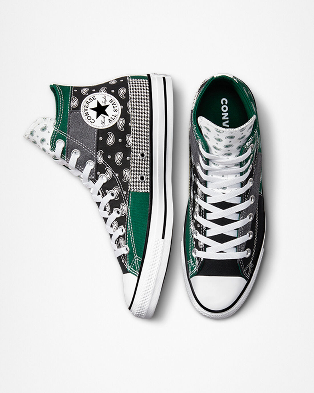 Converse Chuck Taylor All Star Hacked Patterns Superge Moški Zelene Črne Bele | Slovenija-42893