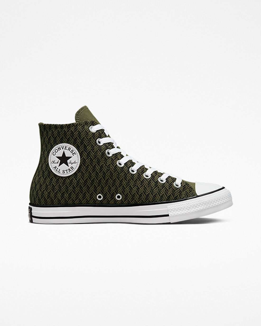 Converse Chuck Taylor All Star Herringbone Superge Moški Olivno Zelene Črne Bele | Slovenija-01693