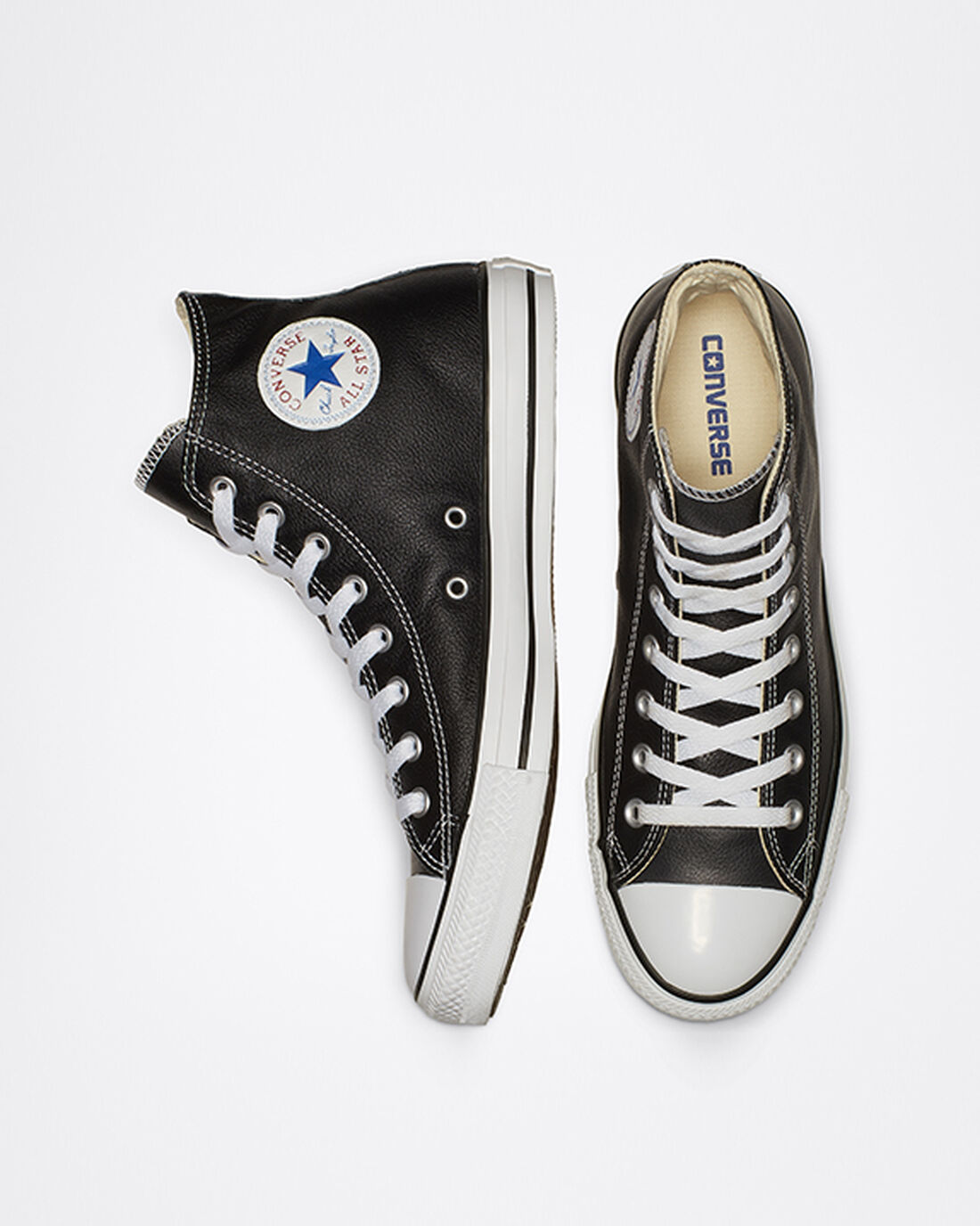 Converse Chuck Taylor All Star Leather Superge Ženske Črne | Slovenija-59083