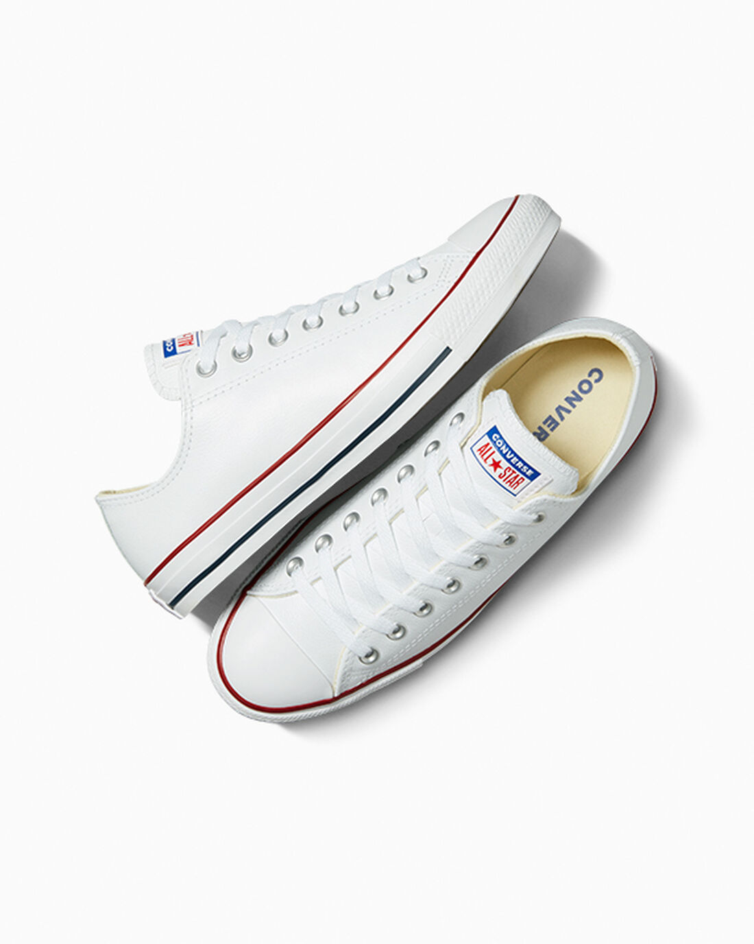 Converse Chuck Taylor All Star Leather Superge Moški Bele | Slovenija-67103