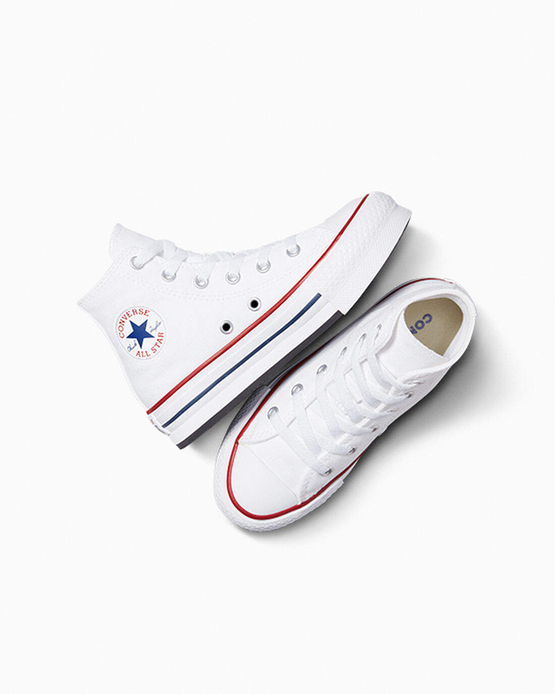 Converse Chuck Taylor All Star Lift Superge Dekleta Bele Temno Rdeče Temno Modre | Slovenija-09453