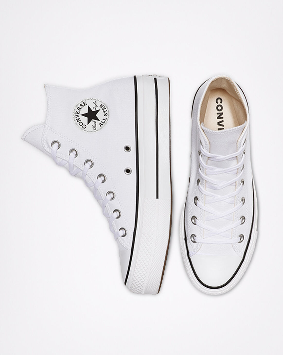 Converse Chuck Taylor All Star Lift Superge Ženske Bele Črne Bele | Slovenija-12940