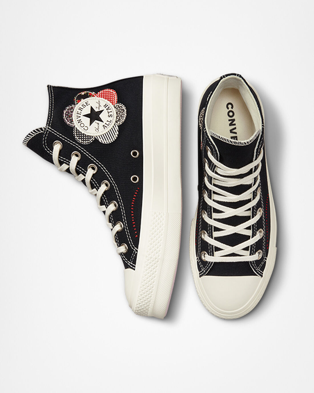 Converse Chuck Taylor All Star Lift Superge Ženske Črne Rdeče | Slovenija-15763