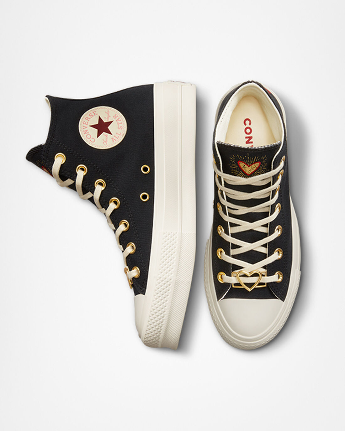 Converse Chuck Taylor All Star Lift Superge Ženske Črne Temno Rdeče | Slovenija-21496