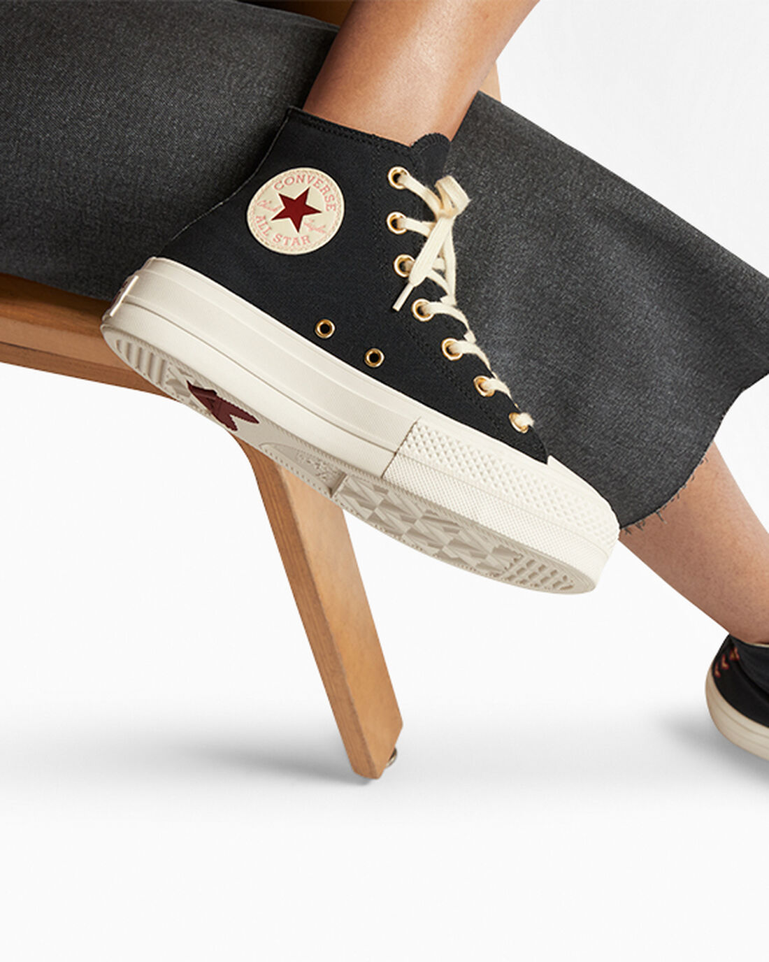 Converse Chuck Taylor All Star Lift Superge Ženske Črne Temno Rdeče | Slovenija-21496