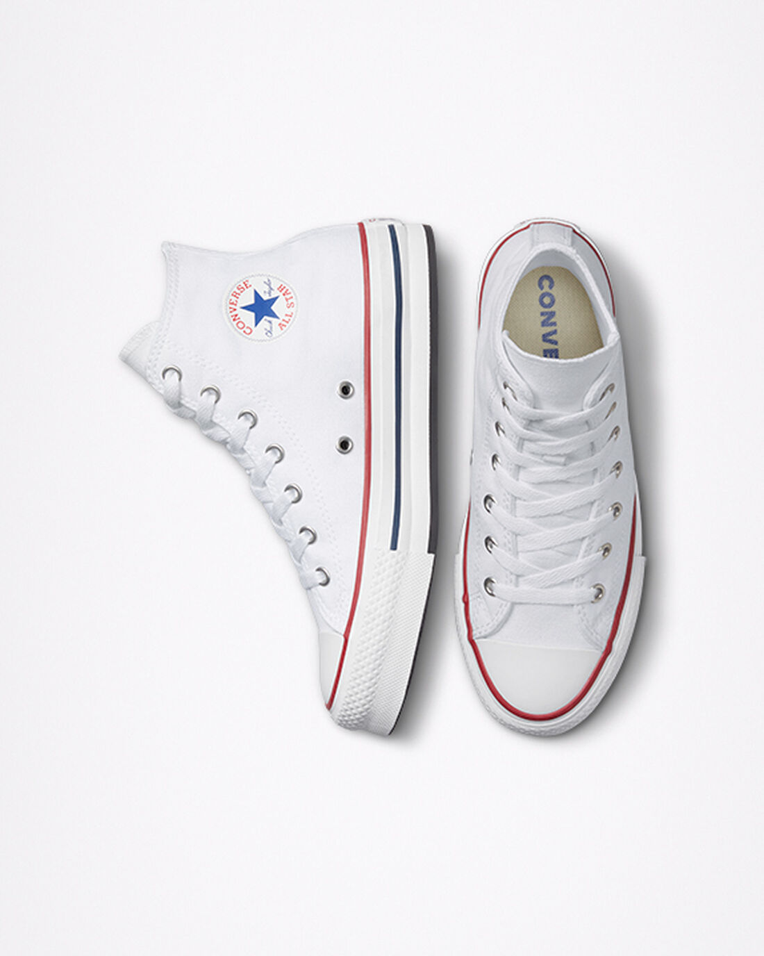 Converse Chuck Taylor All Star Lift Superge Dekleta Bele Temno Rdeče Temno Modre | Slovenija-49038