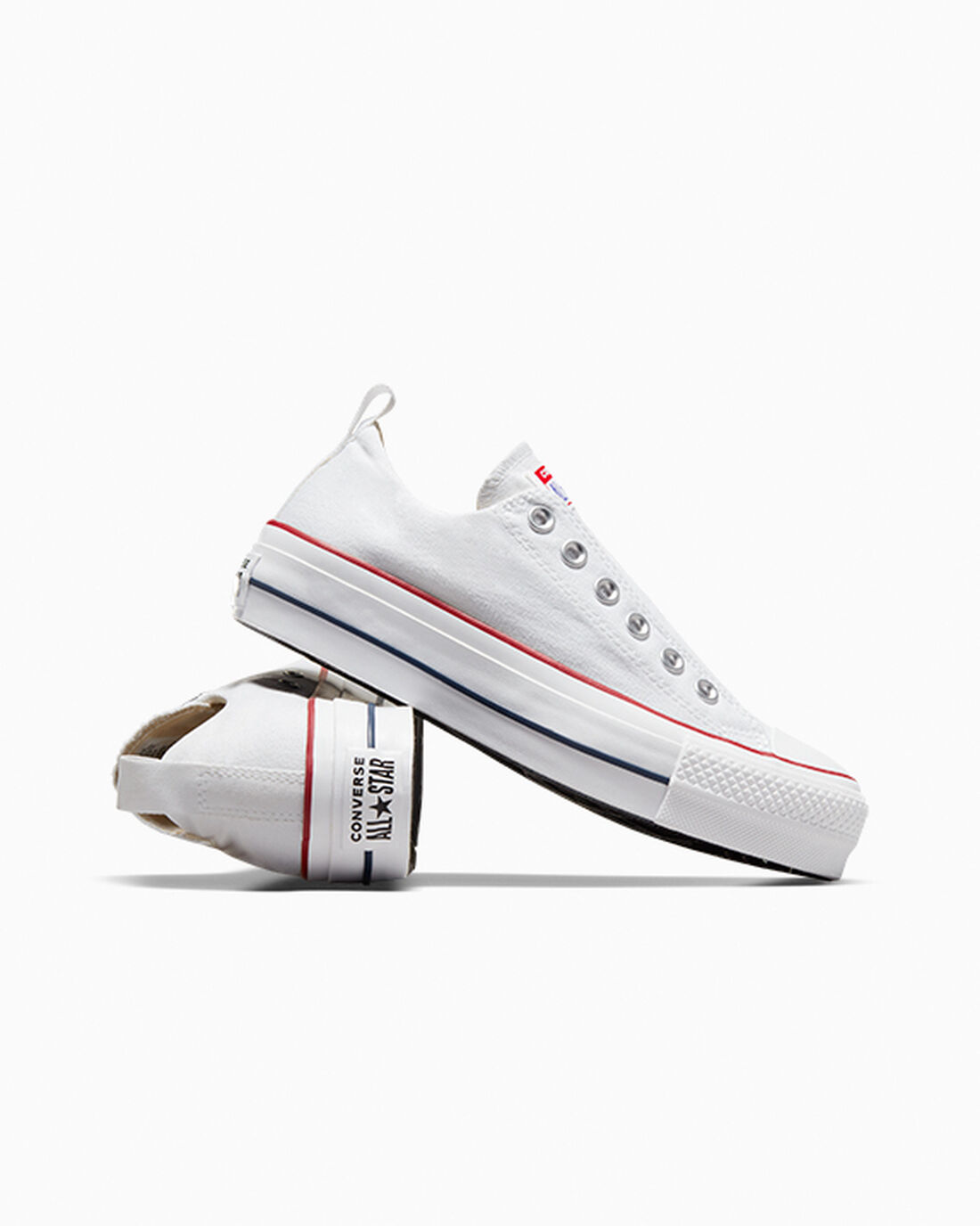 Converse Chuck Taylor All Star Lift Superge Ženske Bele Rdeče Modre | Slovenija-57316