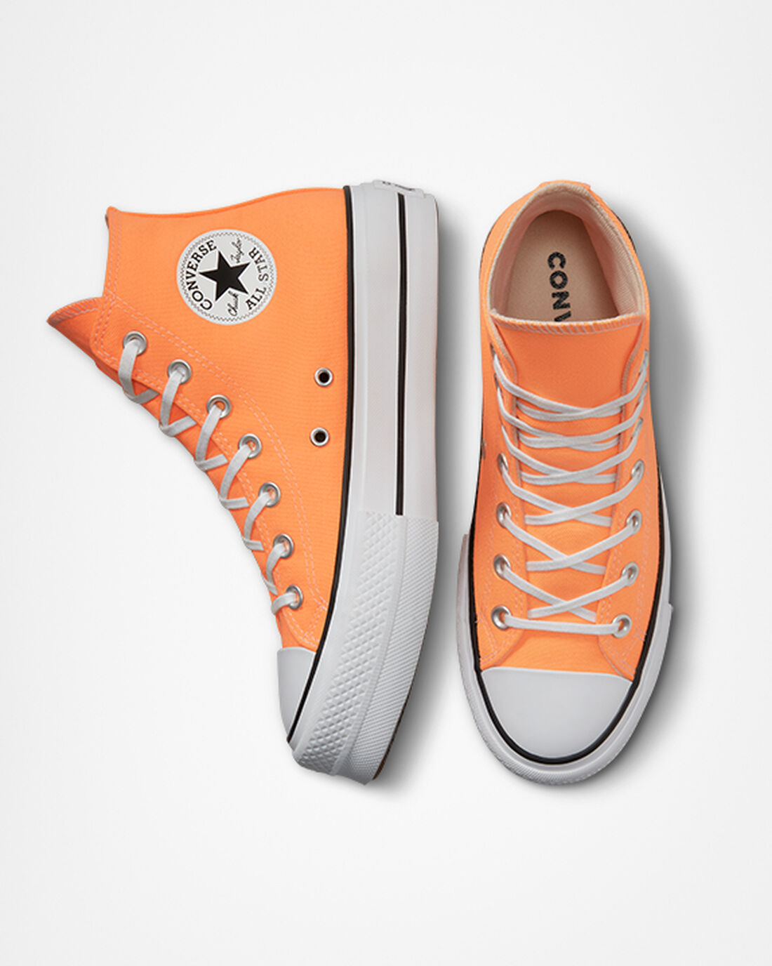 Converse Chuck Taylor All Star Lift Superge Ženske Oranžne Črne Bele | Slovenija-63512