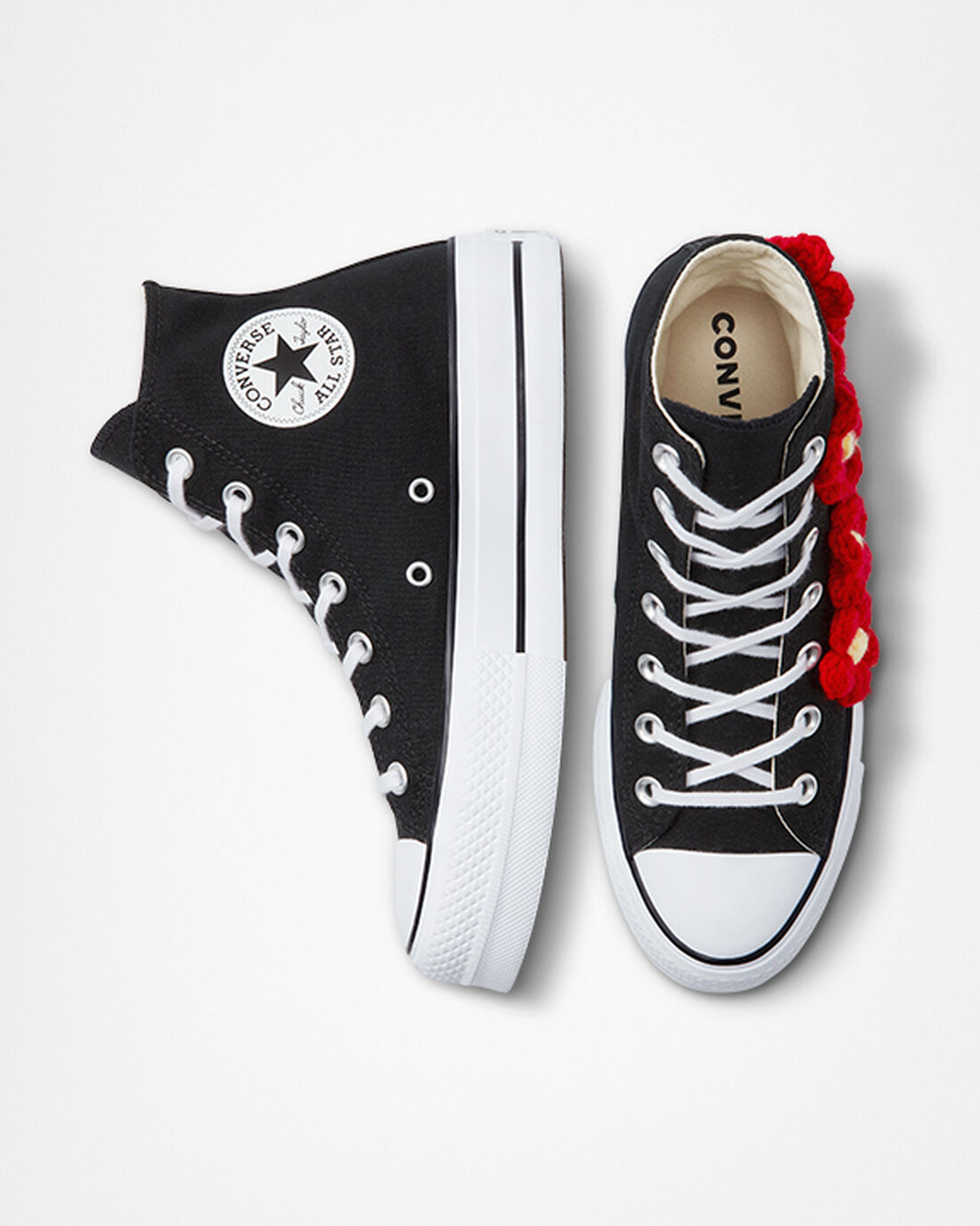 Converse Chuck Taylor All Star Lift Čevlji s Platformo Ženske Rdeče Cvet | Slovenija-13678