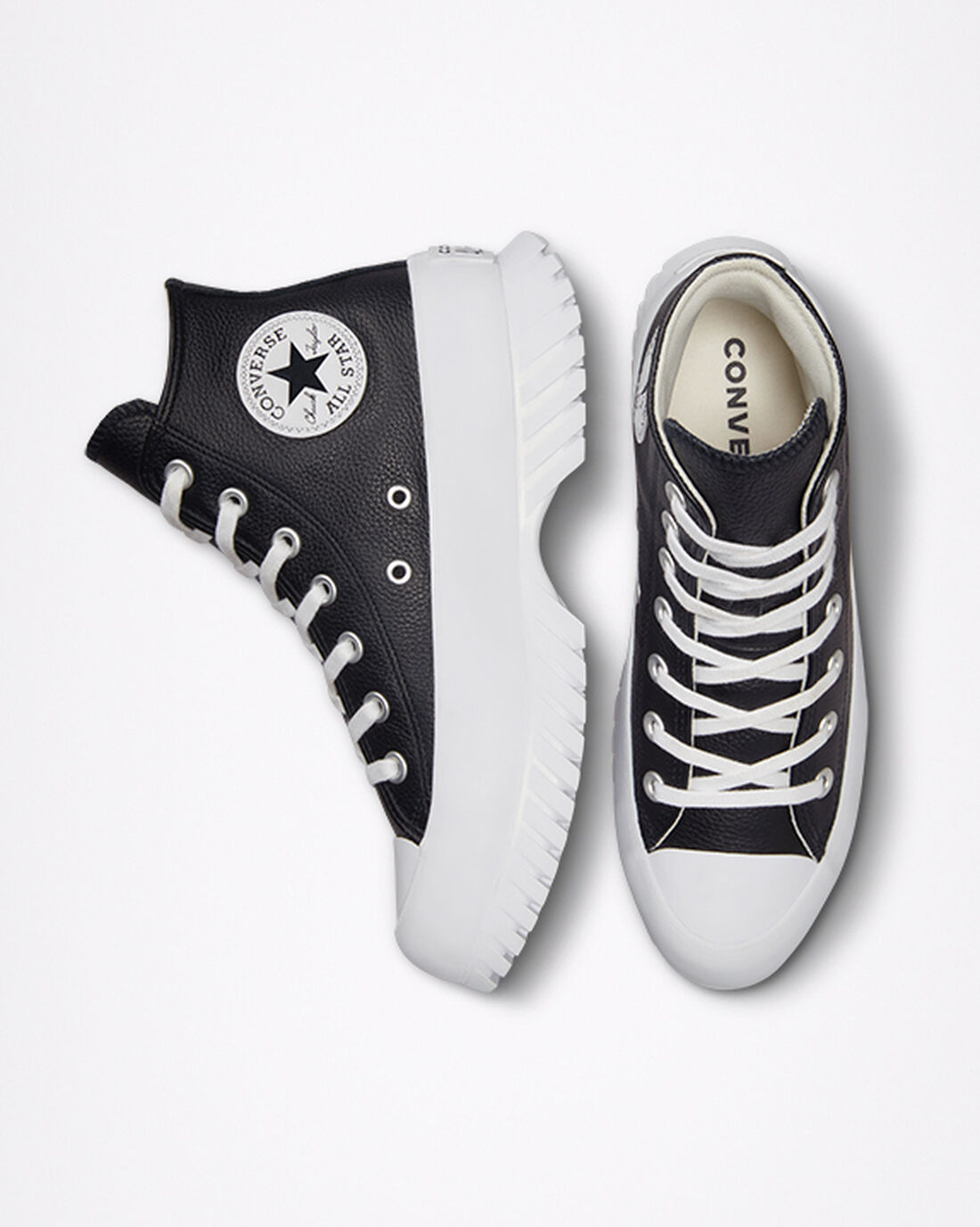 Converse Chuck Taylor All Star Lugged 2.0 Leather Superge Moški Črne Bele | Slovenija-60981