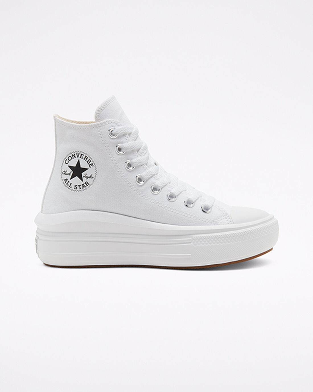 Converse Chuck Taylor All Star Move Superge Ženske Bele Bež Bele Črne | Slovenija-40321