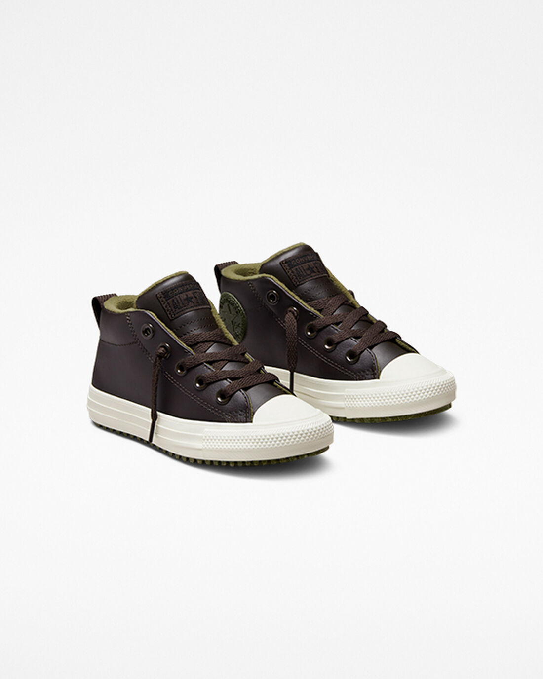 Converse Chuck Taylor All Star Street Boot Leather Superge Dekleta Rjave | Slovenija-08673