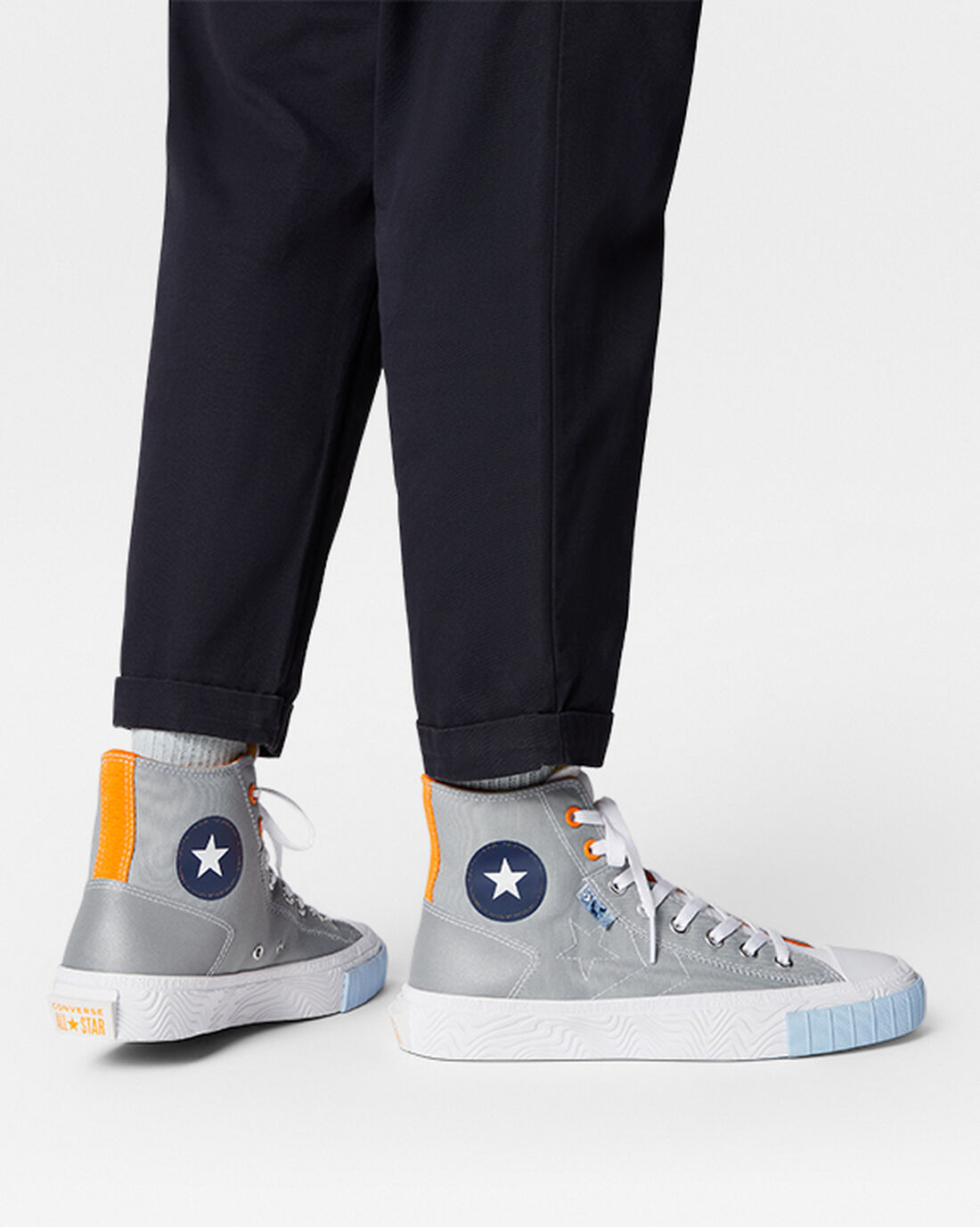 Converse Chuck Taylor Alt Star Reflective Shine Superge Moški Sive Bele Oranžne | Slovenija-98142