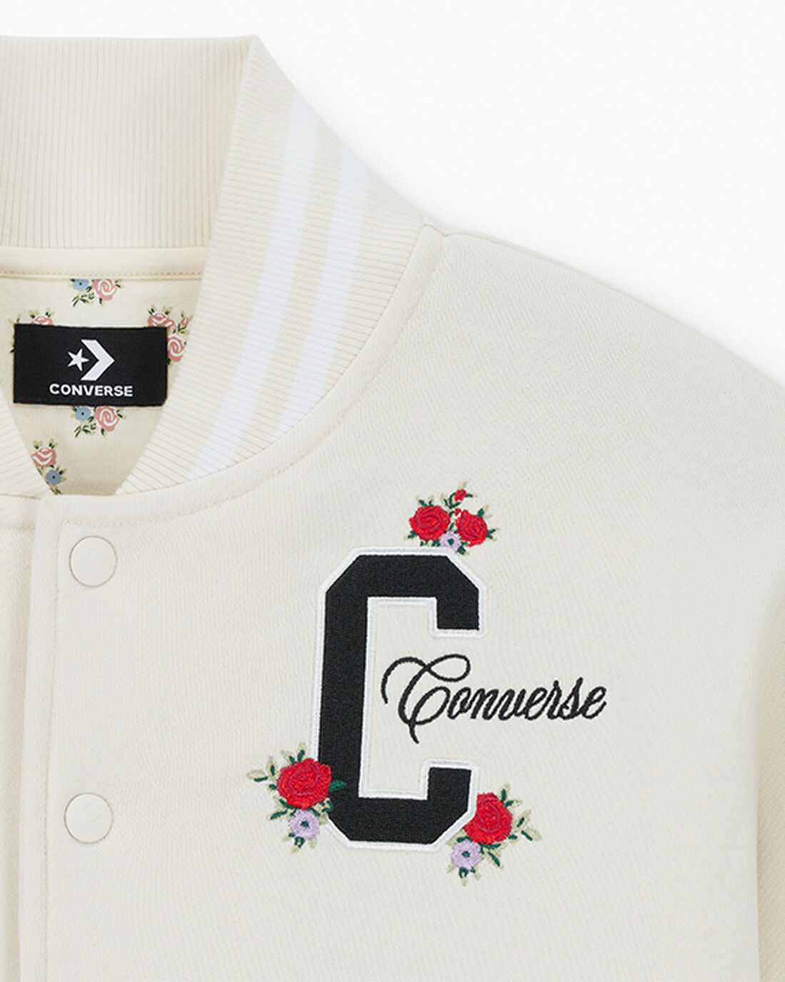 Converse Embroidered Rose Bomber Jakne Ženske Bež | Slovenija-65138