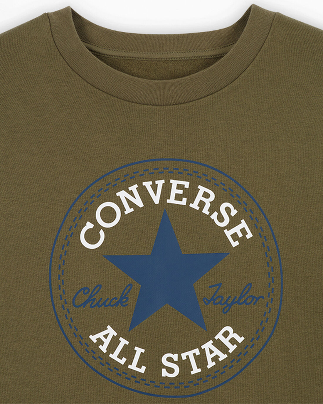 Converse Go-To All Star Patch Standard Fit Fleece Crew Puloverji Ženske Olivno Zelene | Slovenija-49512