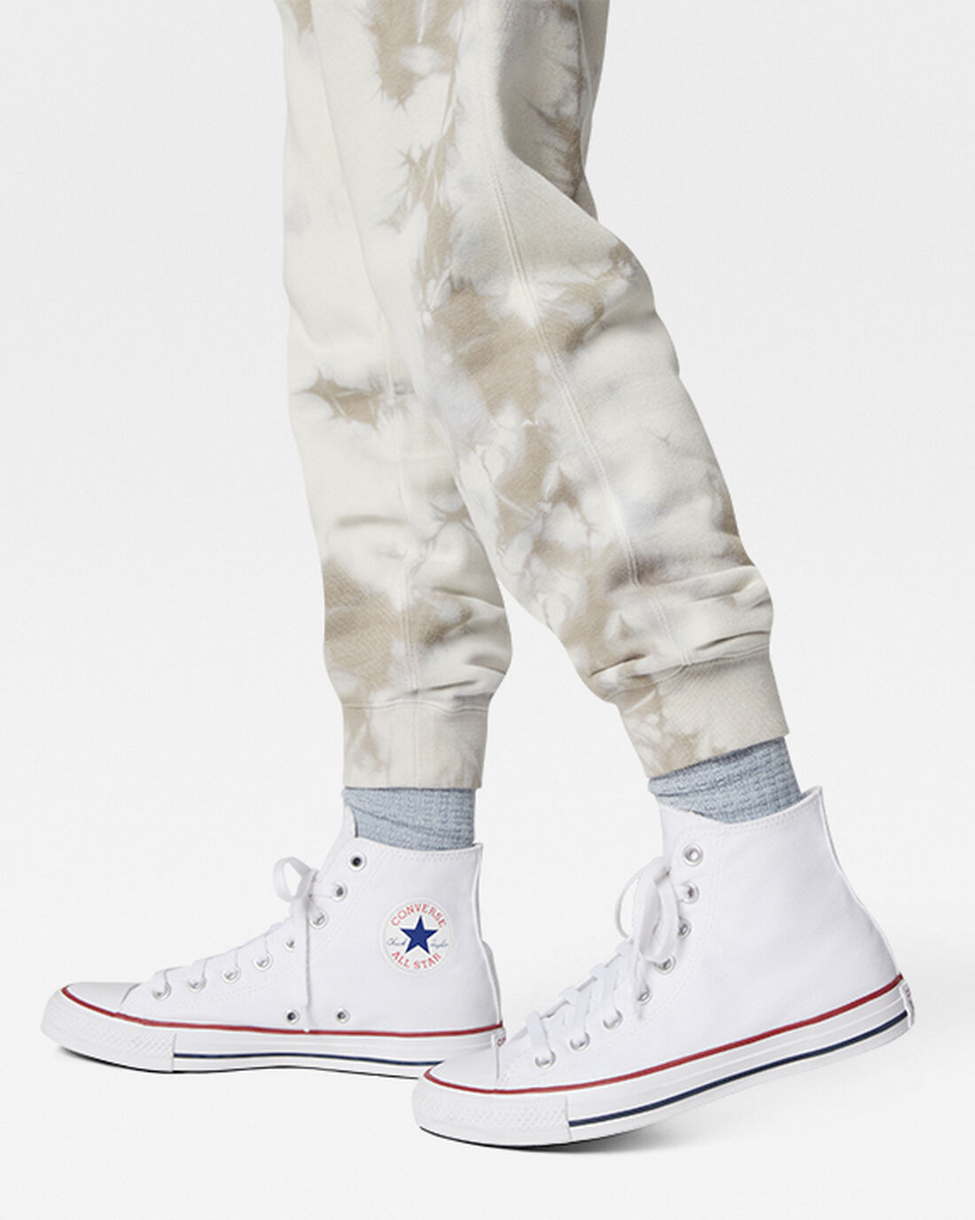 Converse Go-To Star Chevron Washed Standard Fit Jogger Ženske Bele | Slovenija-21693