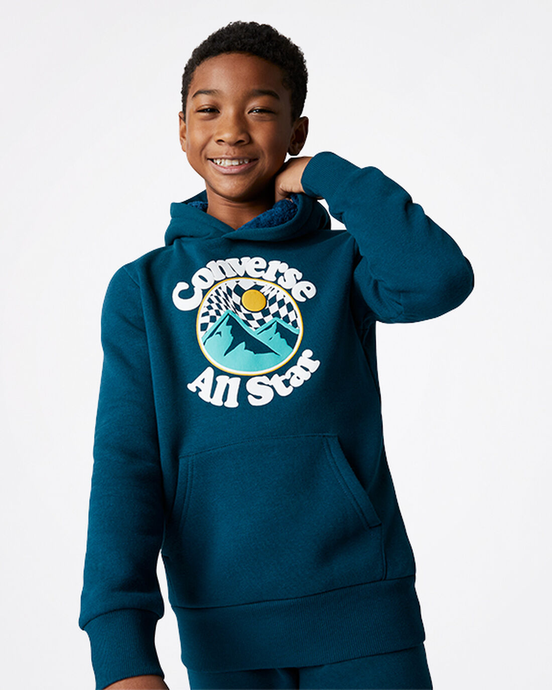 Converse Into The Wild Fleece Pullover Puloverji s Kapuco Fantje Modre | Slovenija-58702