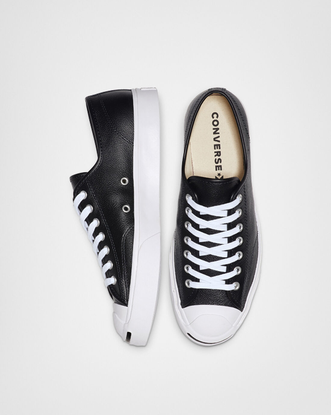 Converse Jack Purcell Leather Superge Moški Črne Bele | Slovenija-53029