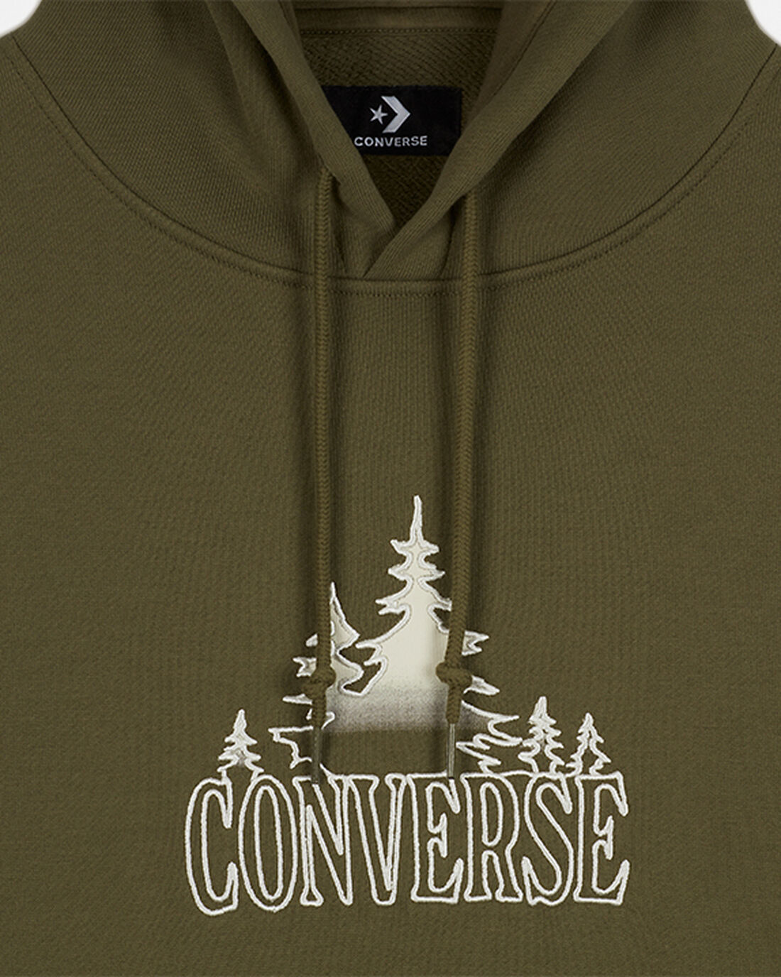 Converse Loose Fit Graphic Puloverji s Kapuco Ženske Olivno Zelene | Slovenija-71368