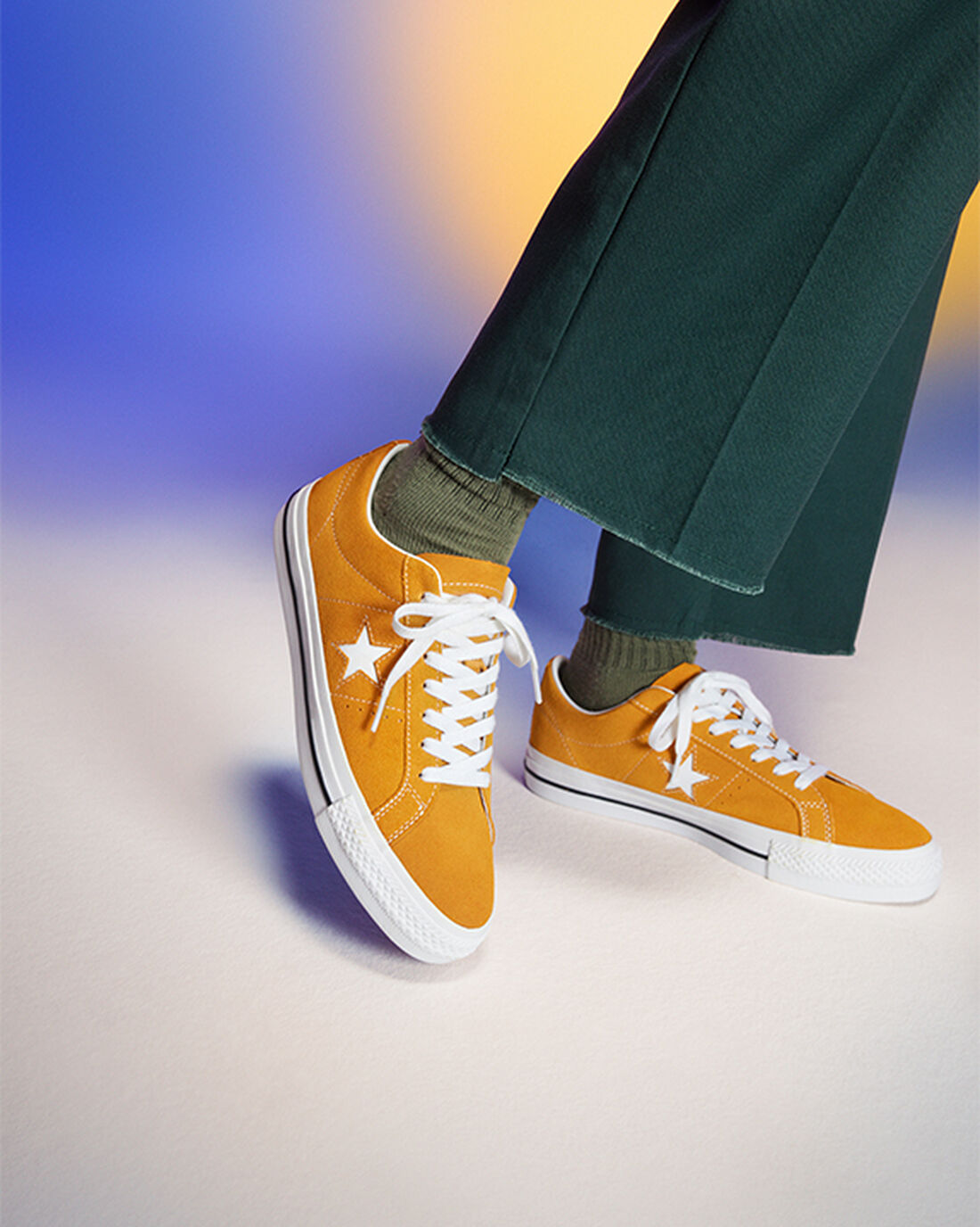 Converse One Star Pro Čevlji Skate Moški Zlate Oranžne Bele Črne | Slovenija-61924