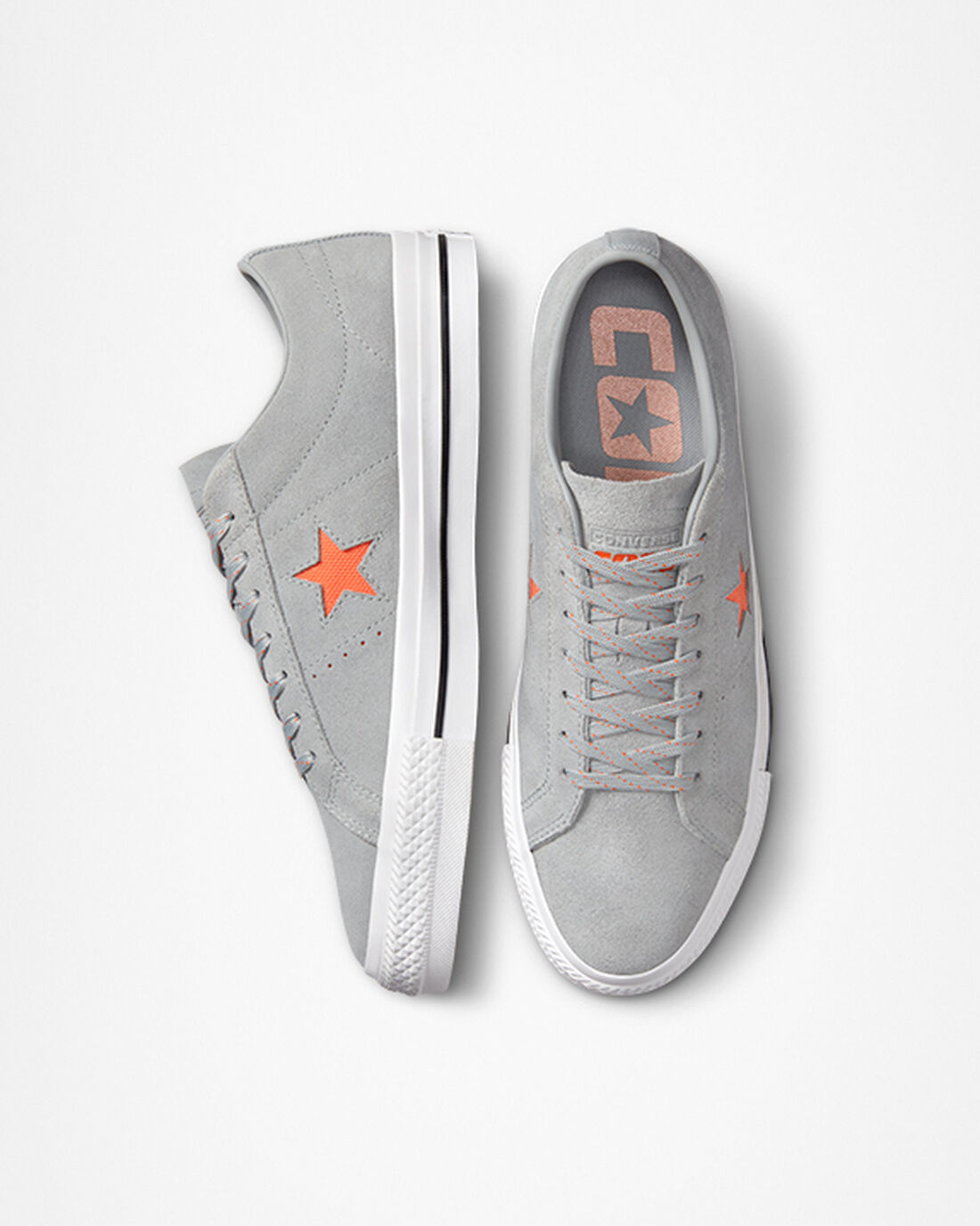 Converse One Star Pro Čevlji Skate Moški Sive Oranžne Bele | Slovenija-96514