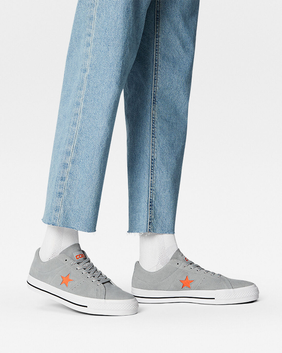 Converse One Star Pro Čevlji Skate Moški Sive Oranžne Bele | Slovenija-96514