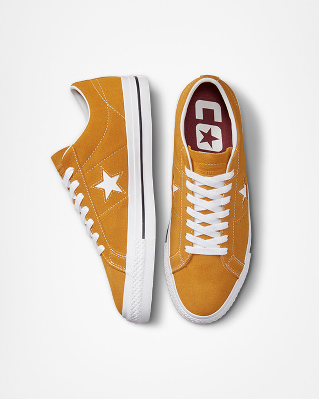 Converse One Star Pro Čevlji Skate Ženske Zlate Oranžne Bele Črne | Slovenija-40752